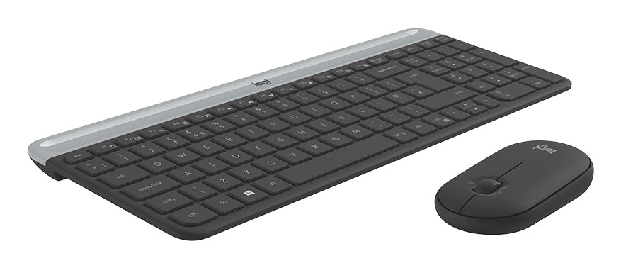Logitech MK470 Slim – Tastatur, kabellos (2,4 GHz), Dunkelgrau