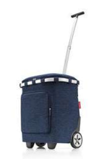 Reisenthel Stofftasche, Aluminium, Polyester, blau, 420×525×320 mm, Trolley mit Teleskopgriff