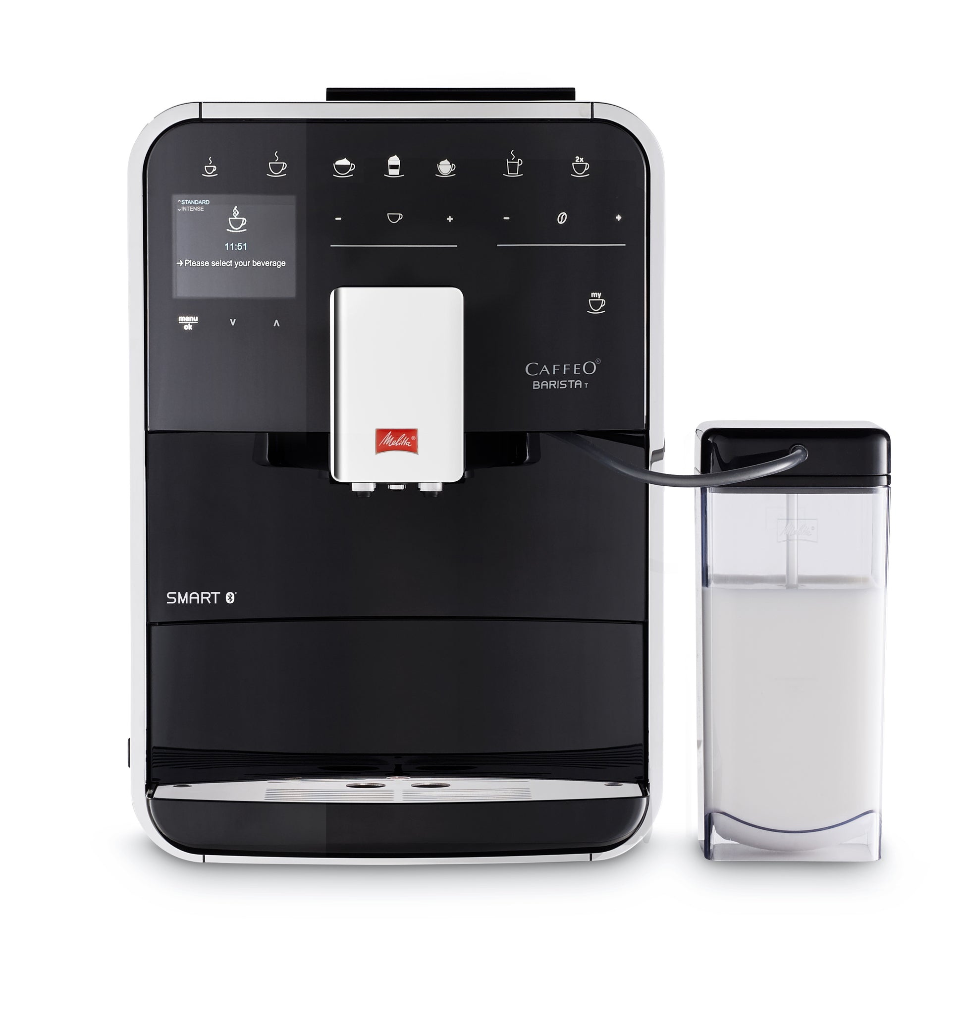 Melitta Barista Smart Kaffeevollautomat – 15 bar, 1,8 l, 270 g, 12 Tassen, Keramik-Mahlwerk, Schwarz