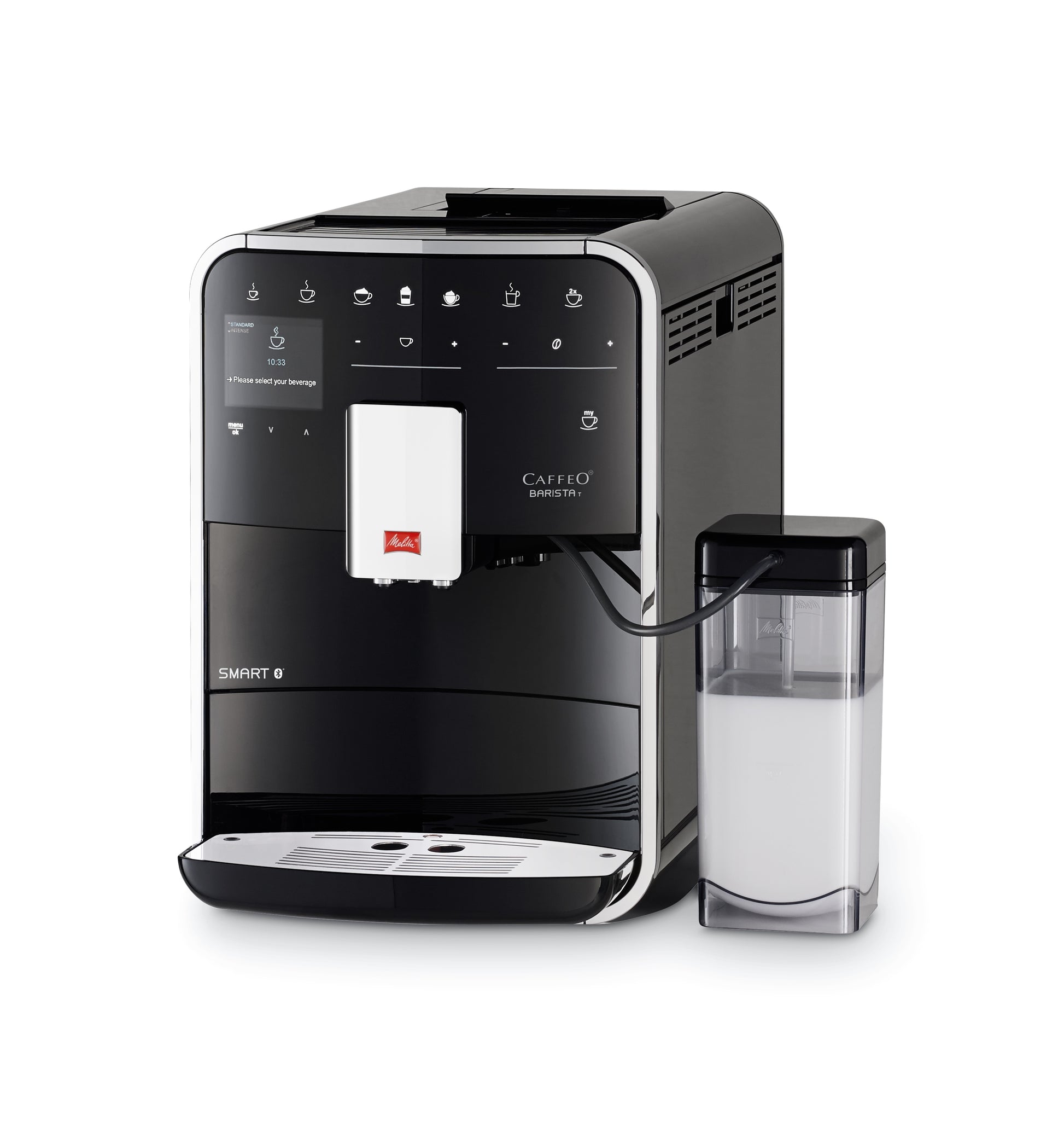 Melitta Barista Smart Kaffeevollautomat – 15 bar, 1,8 l, 270 g, 12 Tassen, Keramik-Mahlwerk, Schwarz