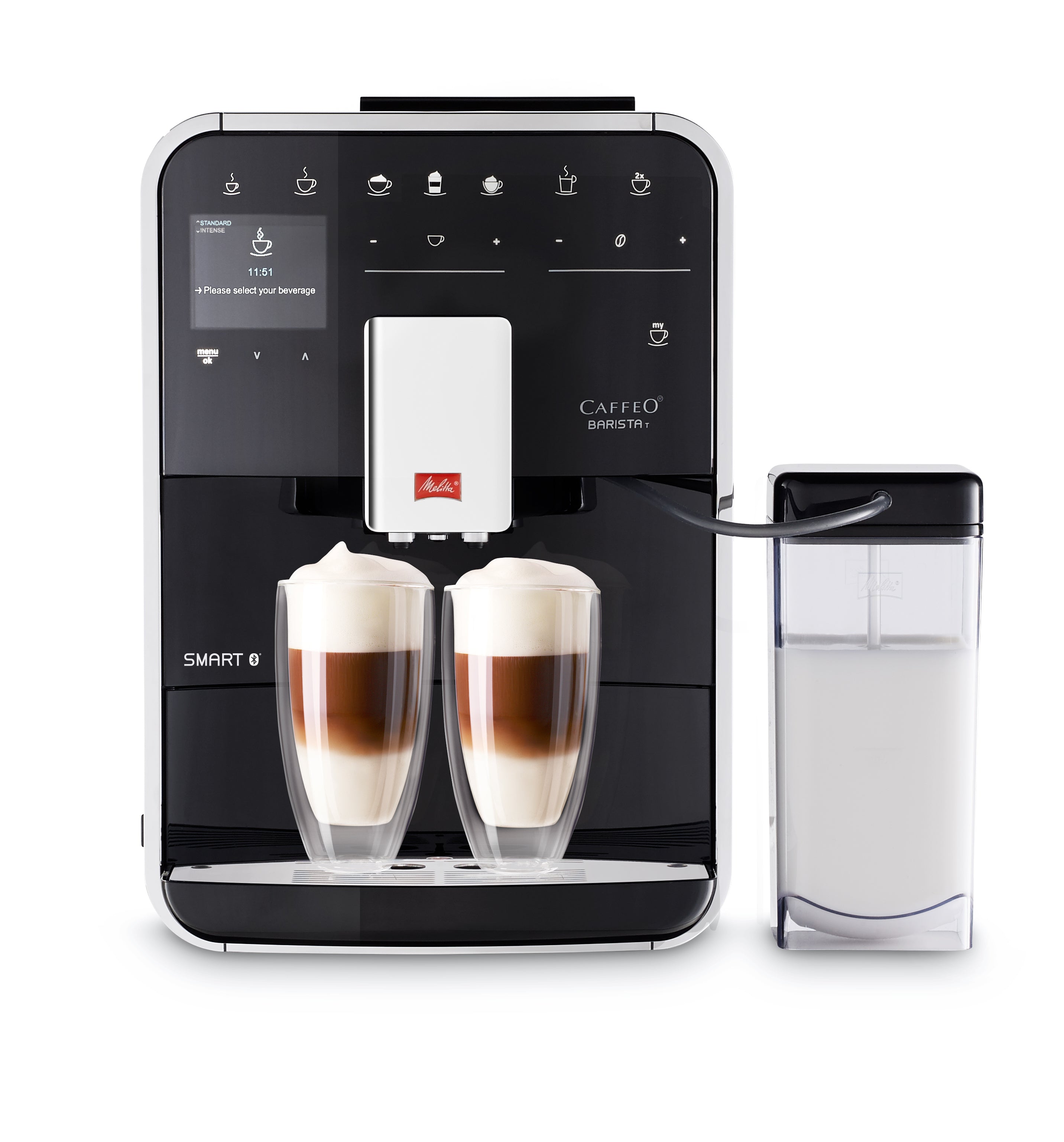 Melitta Barista Smart Kaffeevollautomat – 15 bar, 1,8 l, 270 g, 12 Tassen, Keramik-Mahlwerk, Schwarz