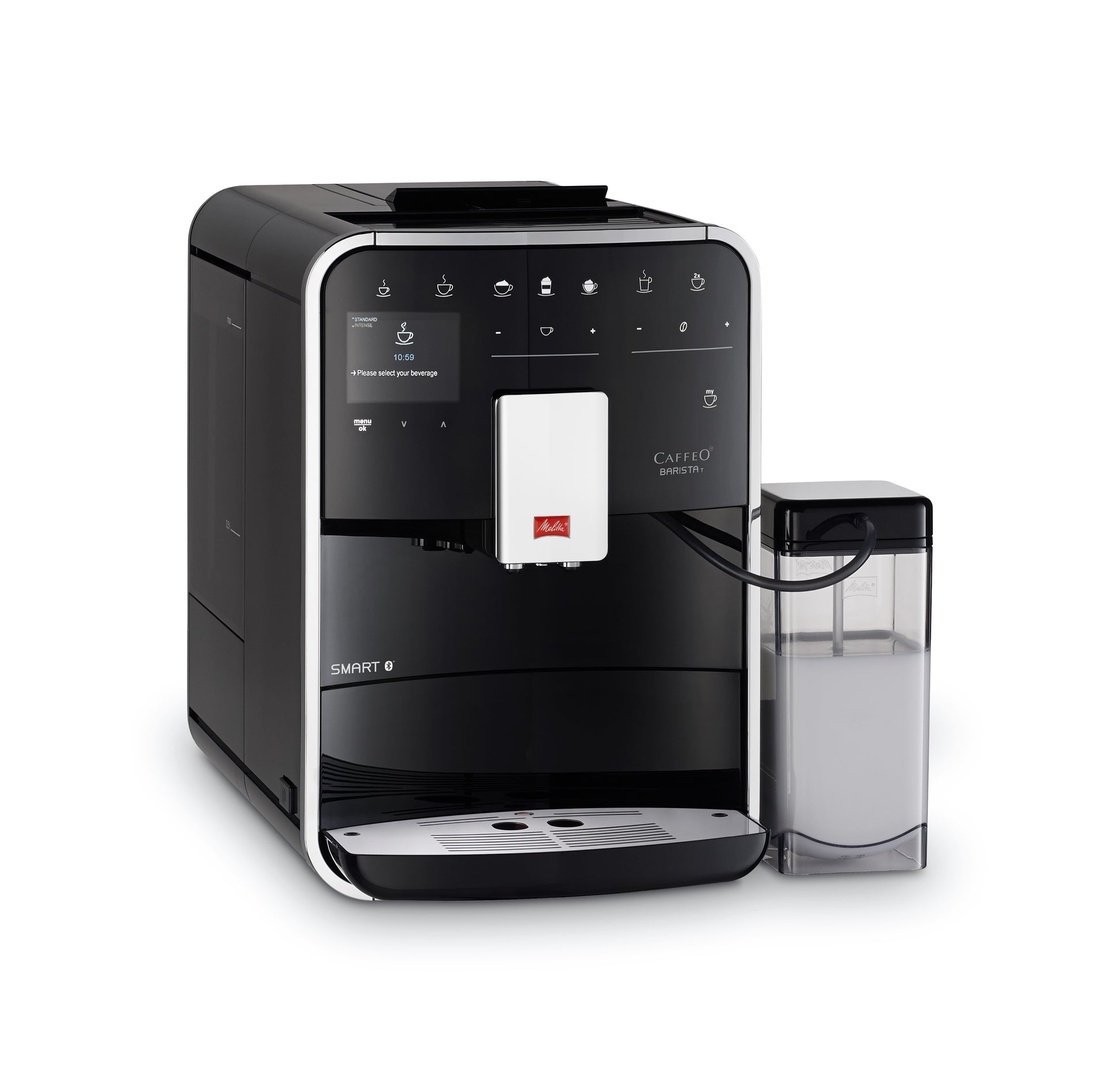 Melitta Barista Smart Kaffeevollautomat – 15 bar, 1,8 l, 270 g, 12 Tassen, Keramik-Mahlwerk, Schwarz