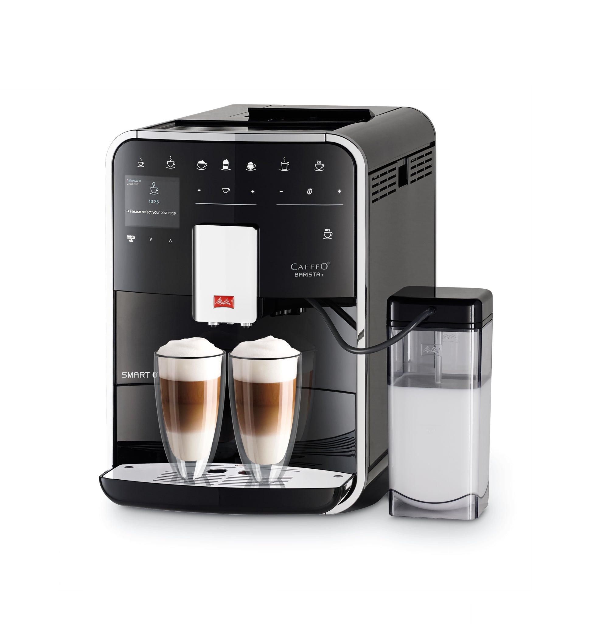 Melitta Barista Smart Kaffeevollautomat – 15 bar, 1,8 l, 270 g, 12 Tassen, Keramik-Mahlwerk, Schwarz