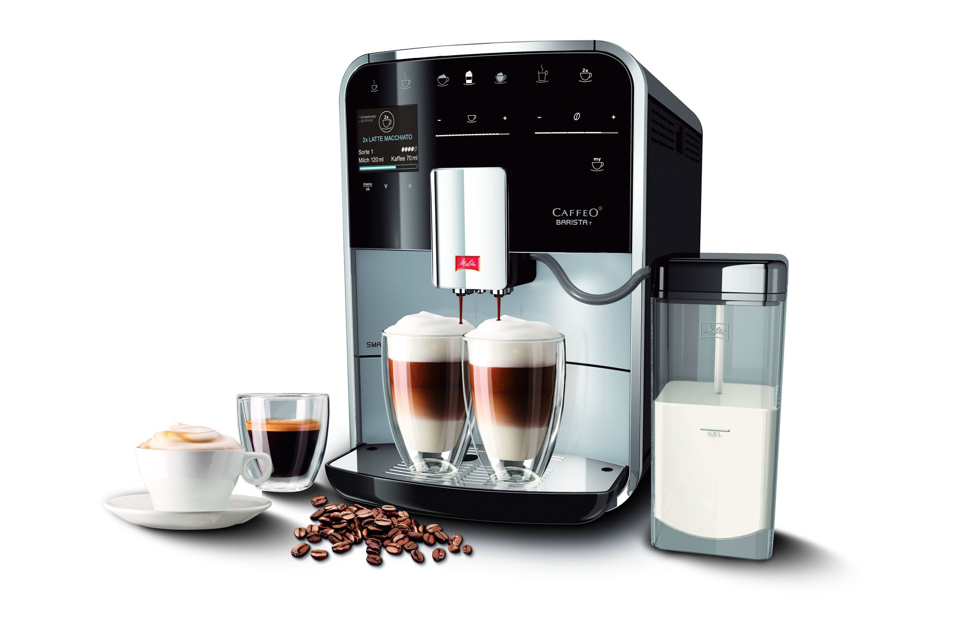 Melitta Barista Smart Kaffeevollautomat – 15 bar, 1,8 l, 270 g, Schwarz