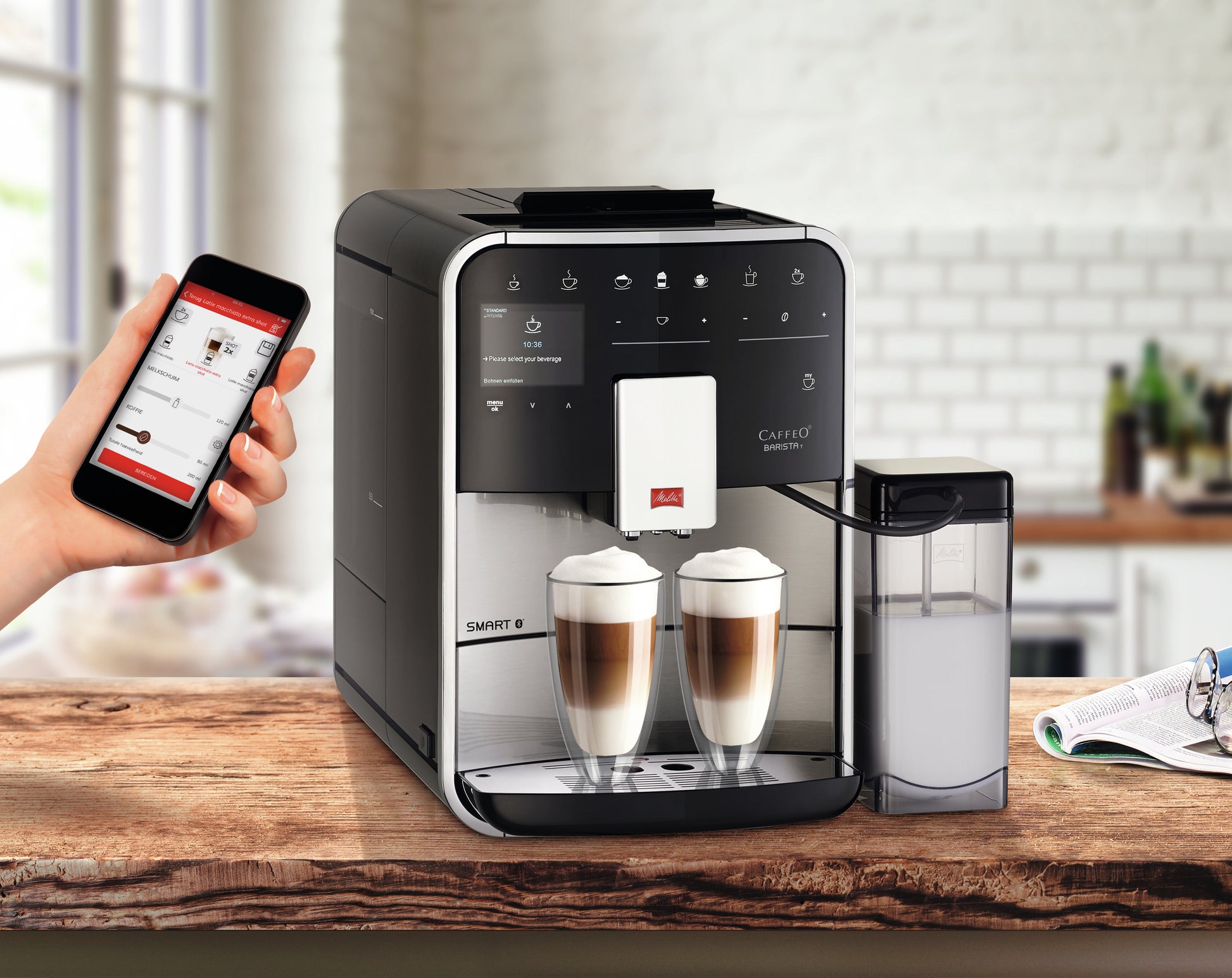 Melitta Barista Smart Kaffeevollautomat – 15 bar, 1,8 l, 270 g, Edelstahl