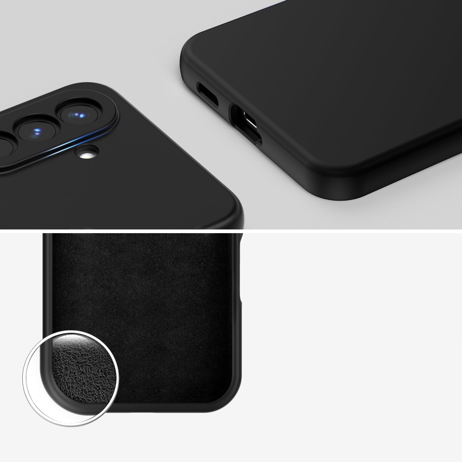 4smarts Cupertino Backcover – für Samsung Galaxy A37 5G, Silikon, schwarz, kratzresistent