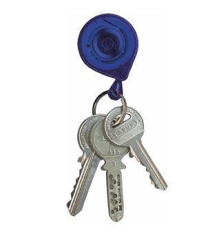 Rieffel Ausweishalter-Jojo KB Mini – mit Gürtelclip, Bandlänge 90 cm, Nylon, Blau
