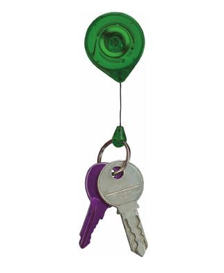 Rieffel Ausweishalter-Jojo KB MINI – mit Gürtelclip, Bandlänge 90 cm, Nylon, Grün