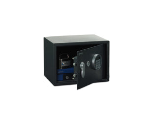 Rieffel Tresor – mit Zahlenschloss, grau, 350 × 250 × 250 mm