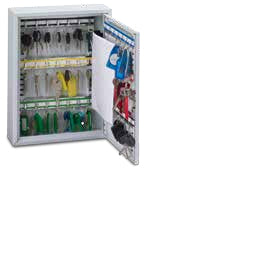 Rieffel VT-SK 2042 – Schlüsselkasten, für 42 Schlüssel, Zylinderschloss, Grau, 270 × 80 × 350 mm