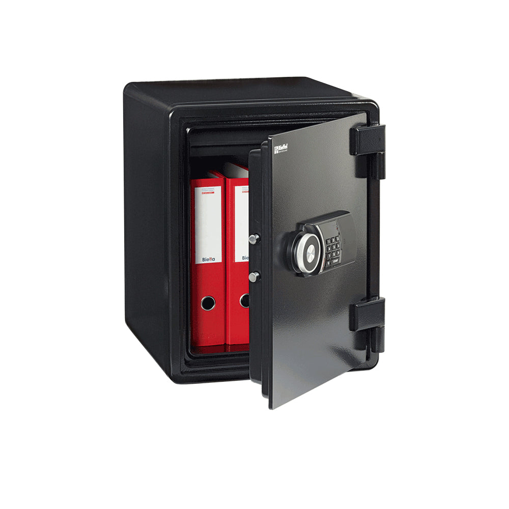 Rieffel Tresor VT-FS 360 EN – Elektronikschloss – 25 l – Feuerschutz 60 min – Schwarz