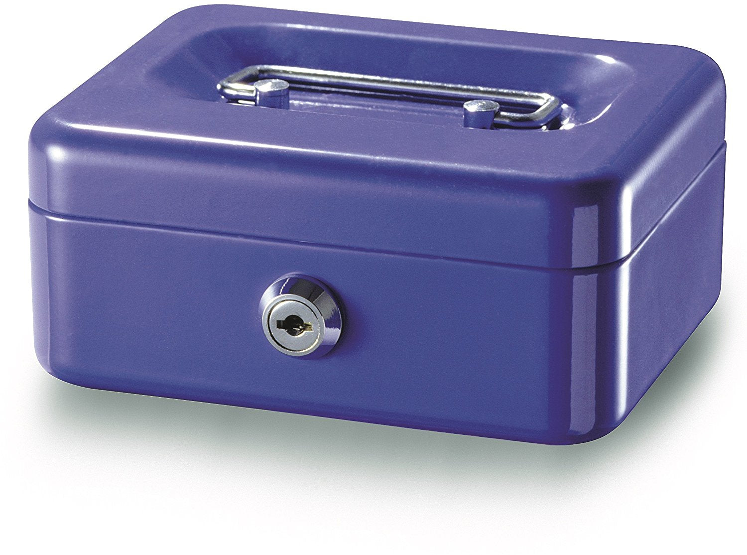 Rieffel VT-GK 1 – Geldkassette mit Münzeinsatz, 123 × 157 × 72 mm, Blau