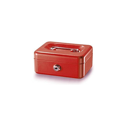Rieffel VT-GK 1 – Geldkassette mit herausnehmbarem Münzeinsatz, 125 × 159 × 70 mm, Rot