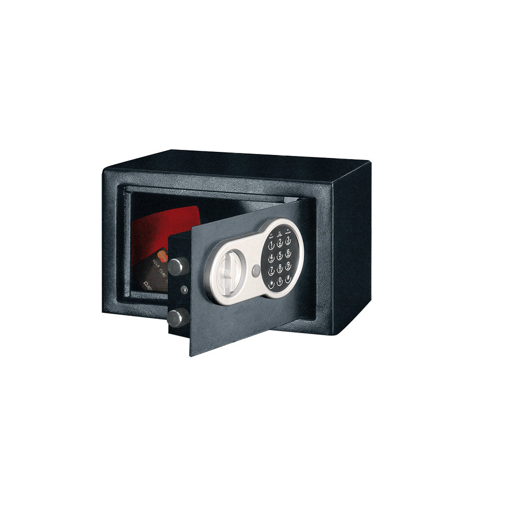 Rieffel Tresor – mit Zahlenschloss, Stahl, schwarz, 310 × 200 × 200 mm