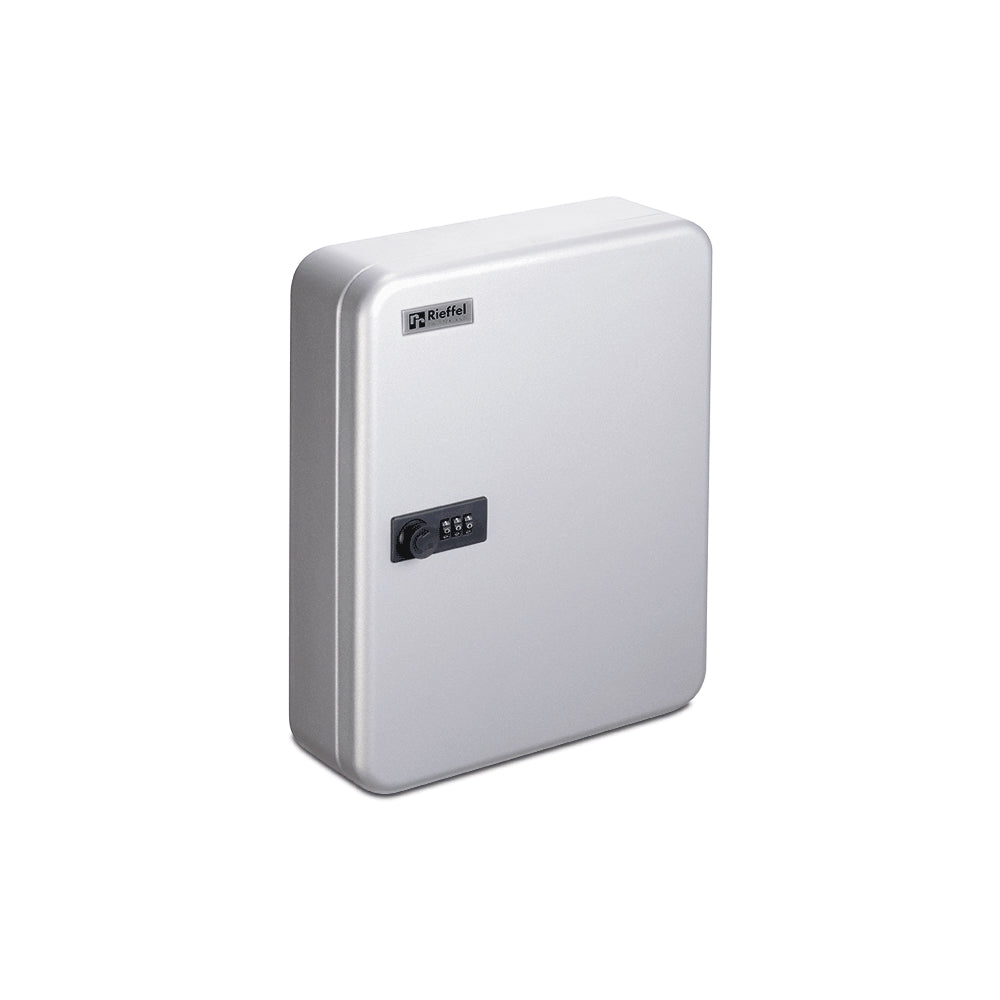 Rieffel KyStor KR-15.42 – Schlüsselkasten, für 42 Schlüssel, Zahlenschloss, Stahlblech, Grau
