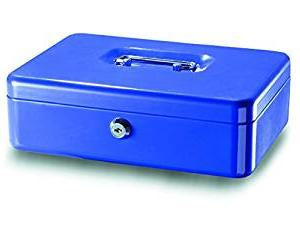 Rieffel Geldkassette, 190 × 261 × 84 mm, blau