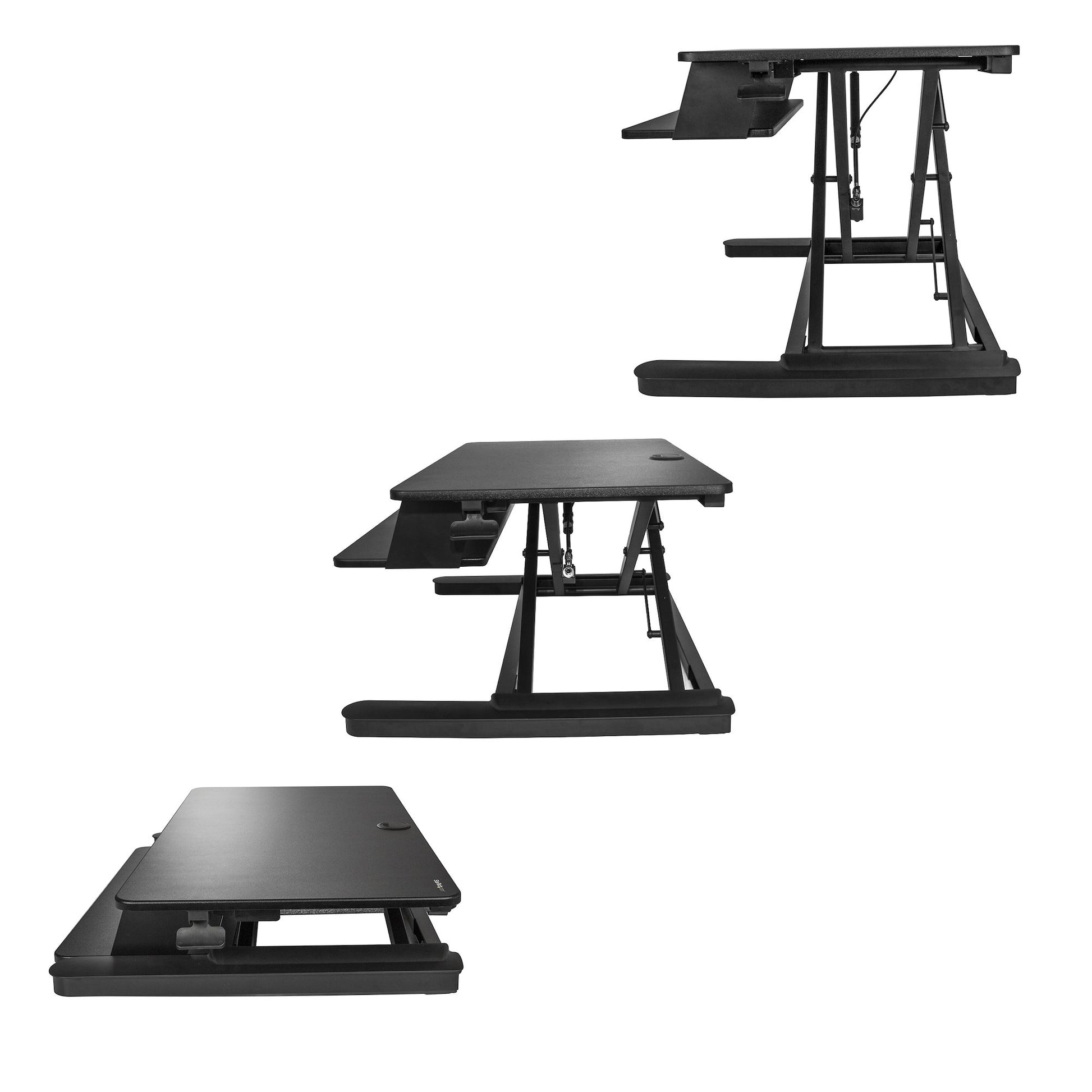 StarTech.com Schreibtischaufsatz, 90 × 66,6 cm, höhenverstellbar, für 2 Monitore bis 30", schwarz