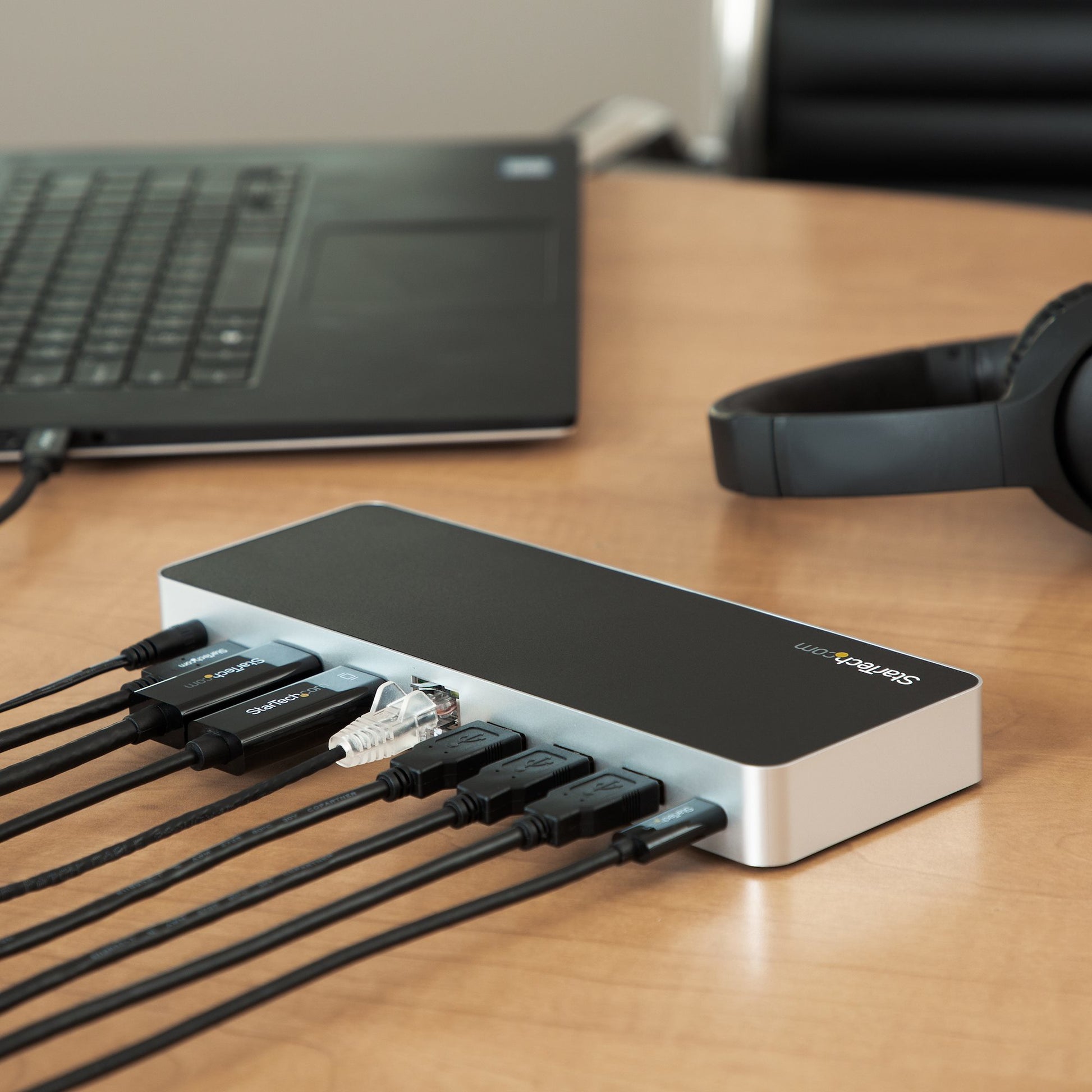 StarTech.com Dual USB C Dockingstation – USB-C, 2× HDMI, 4× USB-A, 60 W PD, GbE, 3,5 mm Audio, für Windows