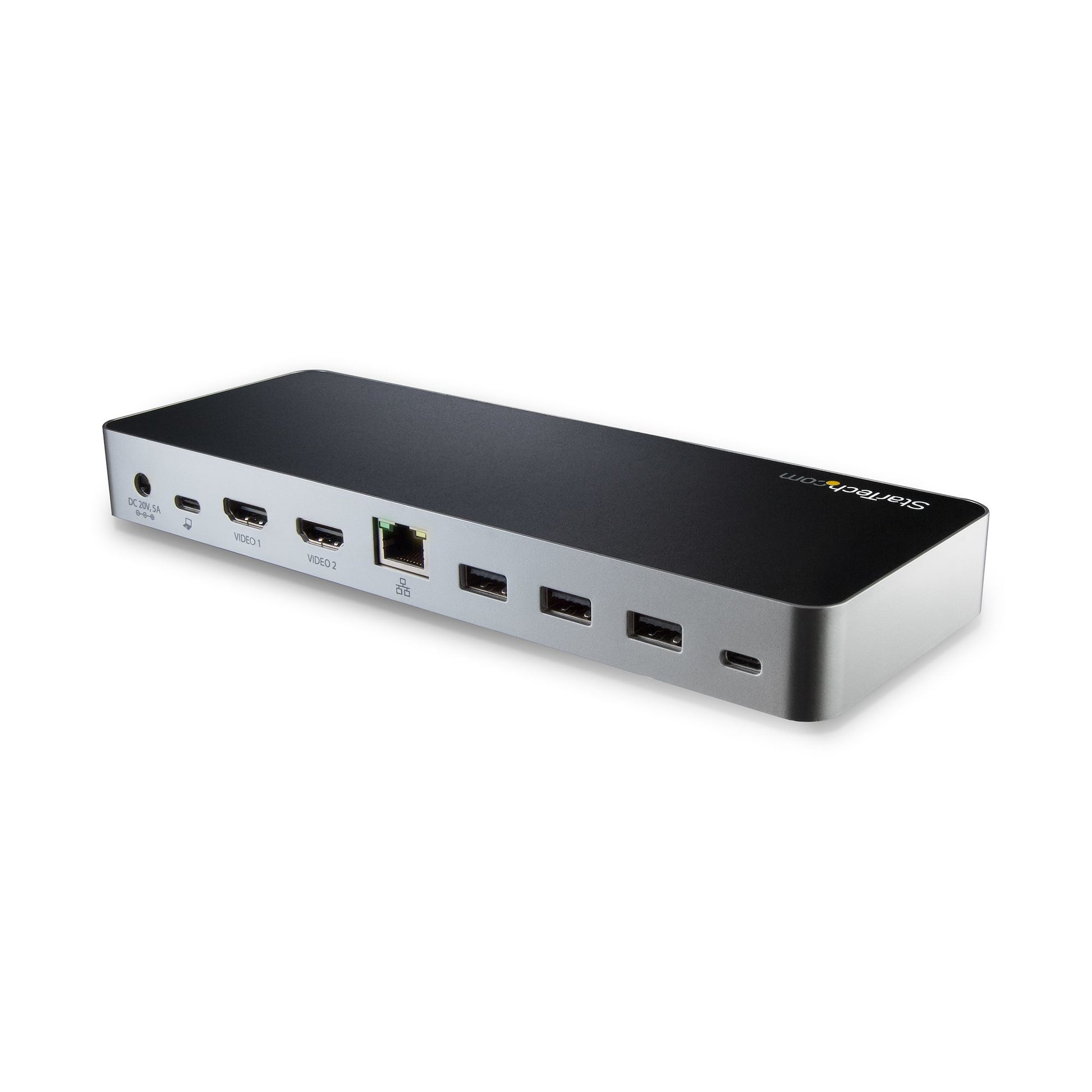 StarTech.com Dual USB C Dockingstation – USB-C, 2× HDMI, 4× USB-A, 60 W PD, GbE, 3,5 mm Audio, für Windows