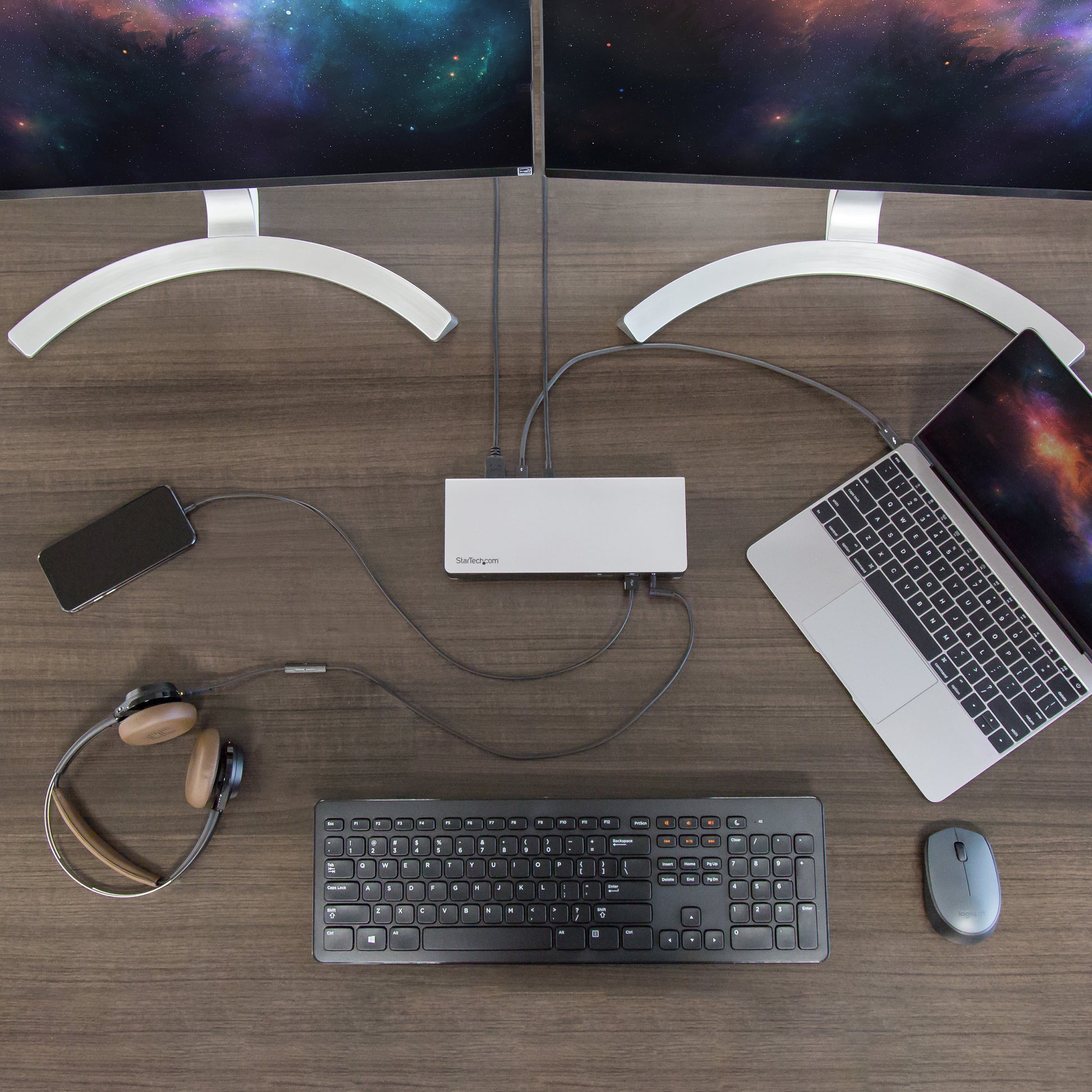 StarTech.com Dockingstation – Thunderbolt 3, 1× DP, 5× USB-A, 85 W PD, GbE, SD/microSD, 3,5 mm Audio