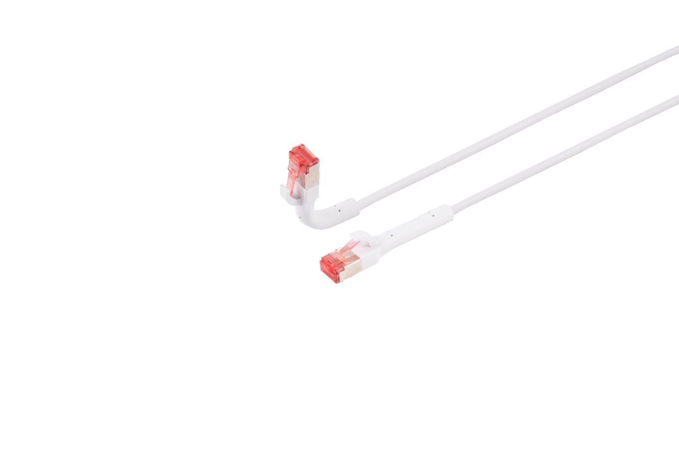 Lanview Netzwerkkabel – Flex-Winkel, Cat6A U/FTP, 3 m Weiss