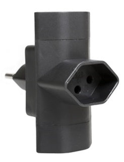 M. Schönenberger Abzweigstecker T12 zu 3× T13 – 3 Steckdosen, Schwarz