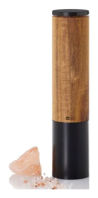 AdHoc Salz-/Pfeffermühle Ø 5,1 × 22 cm, Edelstahl/Akazie, Schwarz/Holz