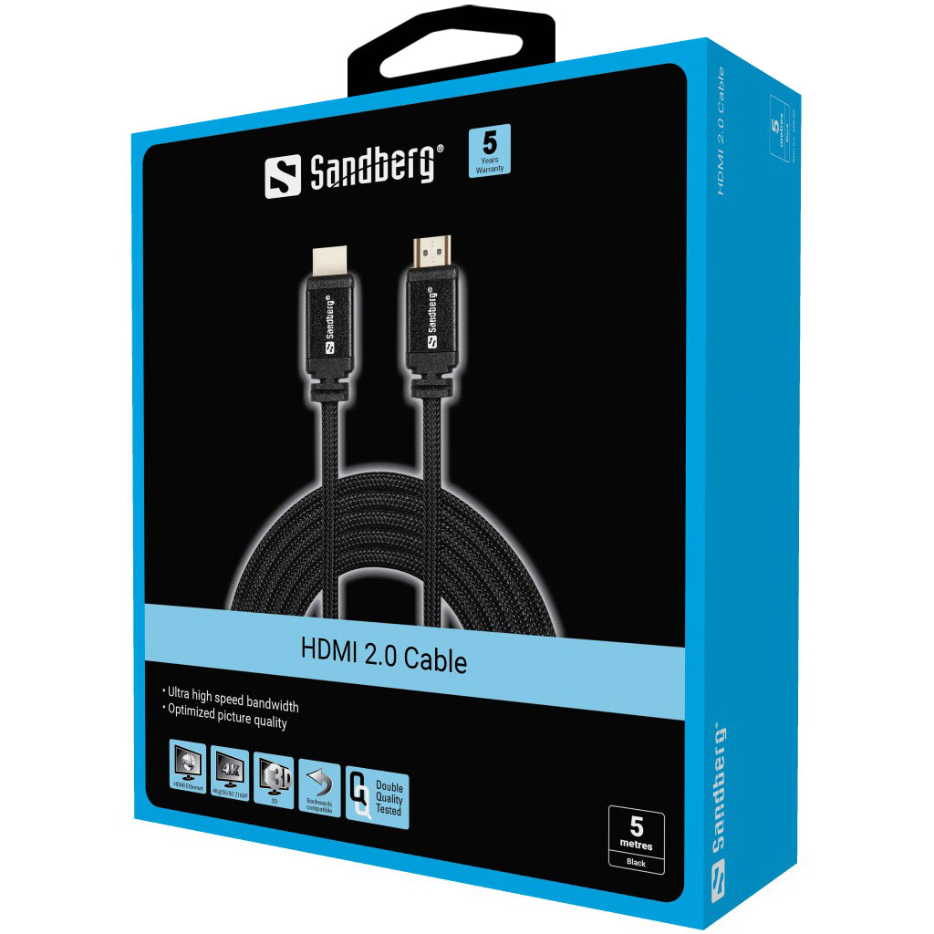 Sandberg HDMI-Kabel, Schwarz
