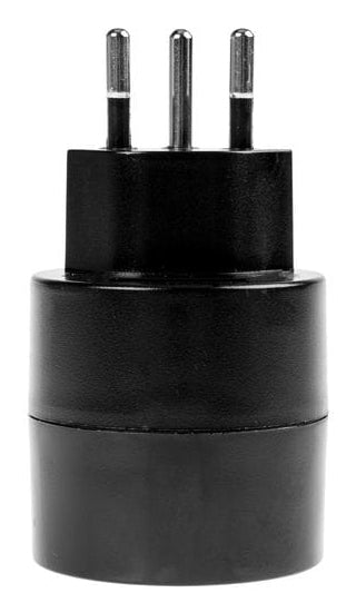 Furber. Reiseadapter – Typ J → Typ F (Schweiz → Europa), geerdet, 2500 W – schwarz
