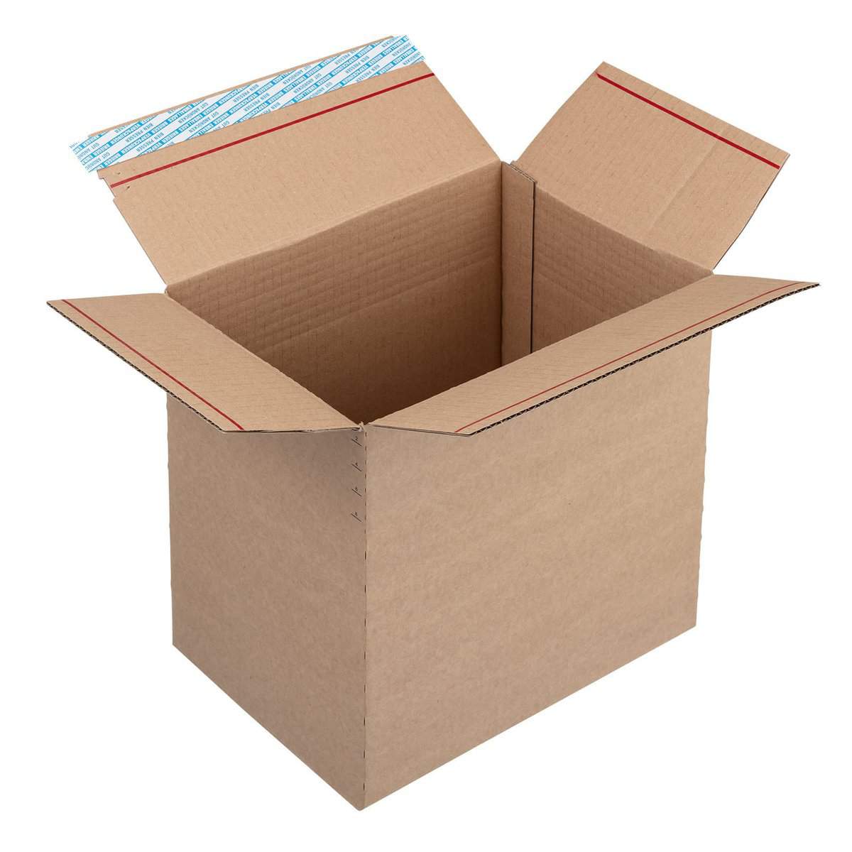 Brieger Versandkarton Varibox – für DIN A4 – 305 × 216 × 130 mm, 2-wellig, selbstklebend, braun – 1 Stk.