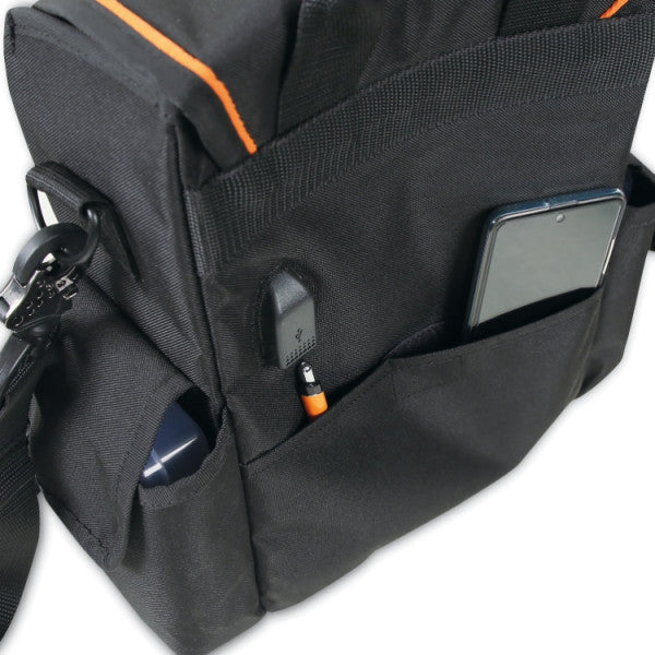 Beta C3 Werkzeugtasche – leer, mit Schultergurt, mit Reissverschlusstaschen schwarz B 230 × H 320 × T 110 mm