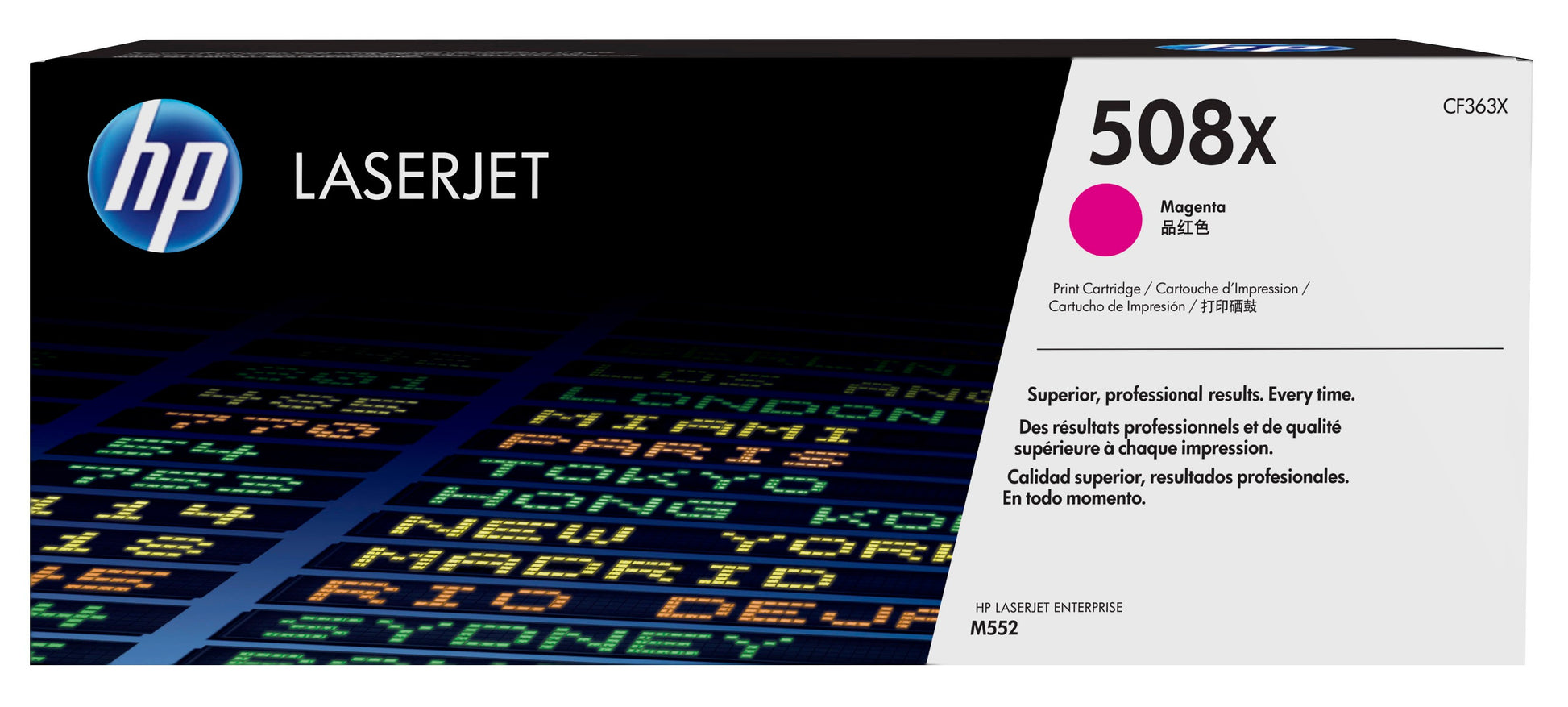 HP 508X CMYK Toner – Original XL –  (CMYK) – je 12'500/9'500 Seiten – für HP M577/M553/M552