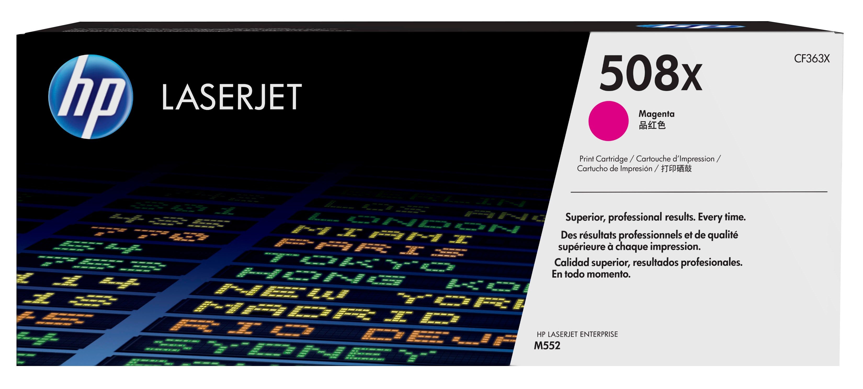 HP 508X CMYK Toner – Original XL –  (CMYK) – je 12'500/9'500 Seiten – für HP M577/M553/M552