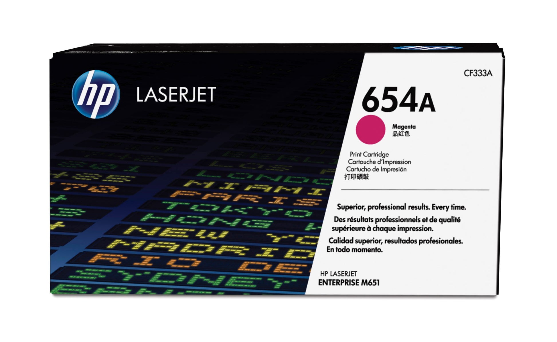 HP 654A CMYK Toner – Original –  – je ca. 20'500/15'000 Seiten – für HP Color LaserJet Enterprise M651