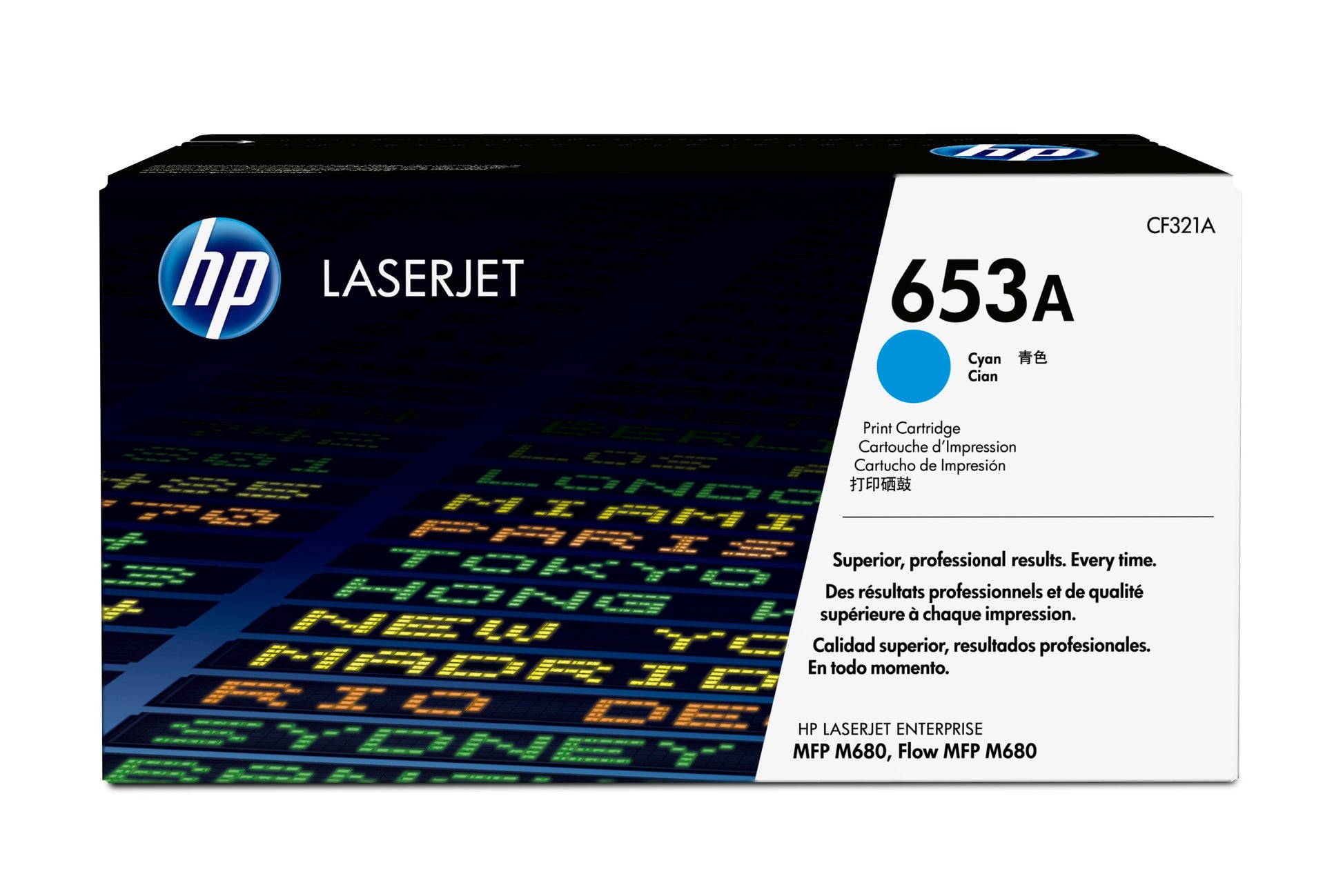 HP 653A (CF323A/CF320A/CF321A/CF322A) CMYK Toner – Original –  – 16'500/11'500 Seiten – für HP M680