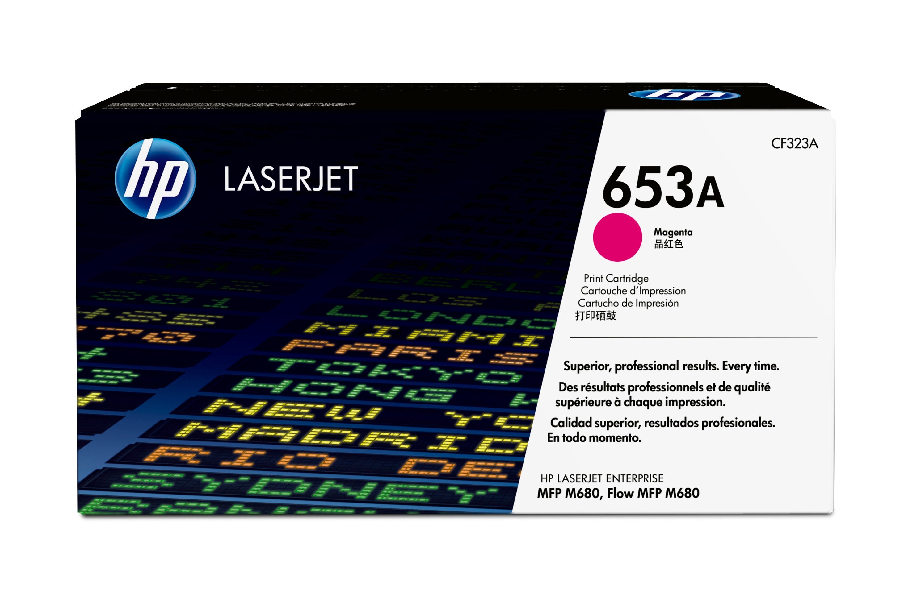 HP 653A (CF323A/CF320A/CF321A/CF322A) CMYK Toner – Original –  – 16'500/11'500 Seiten – für HP M680