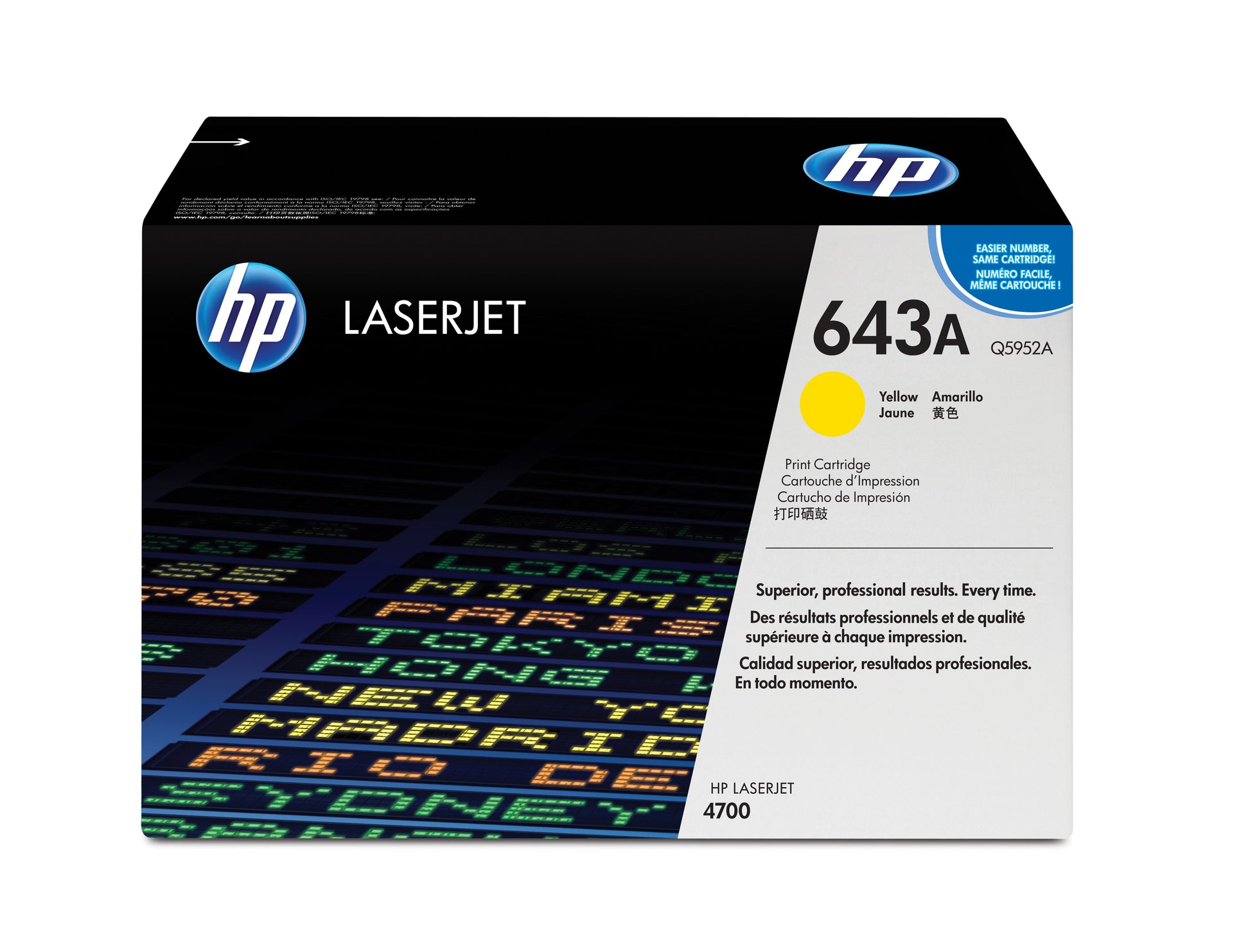 HP 643A CMYK Toner – Original –  – je ca. 10'000/11'000 Seiten – für HP Color LaserJet 4700