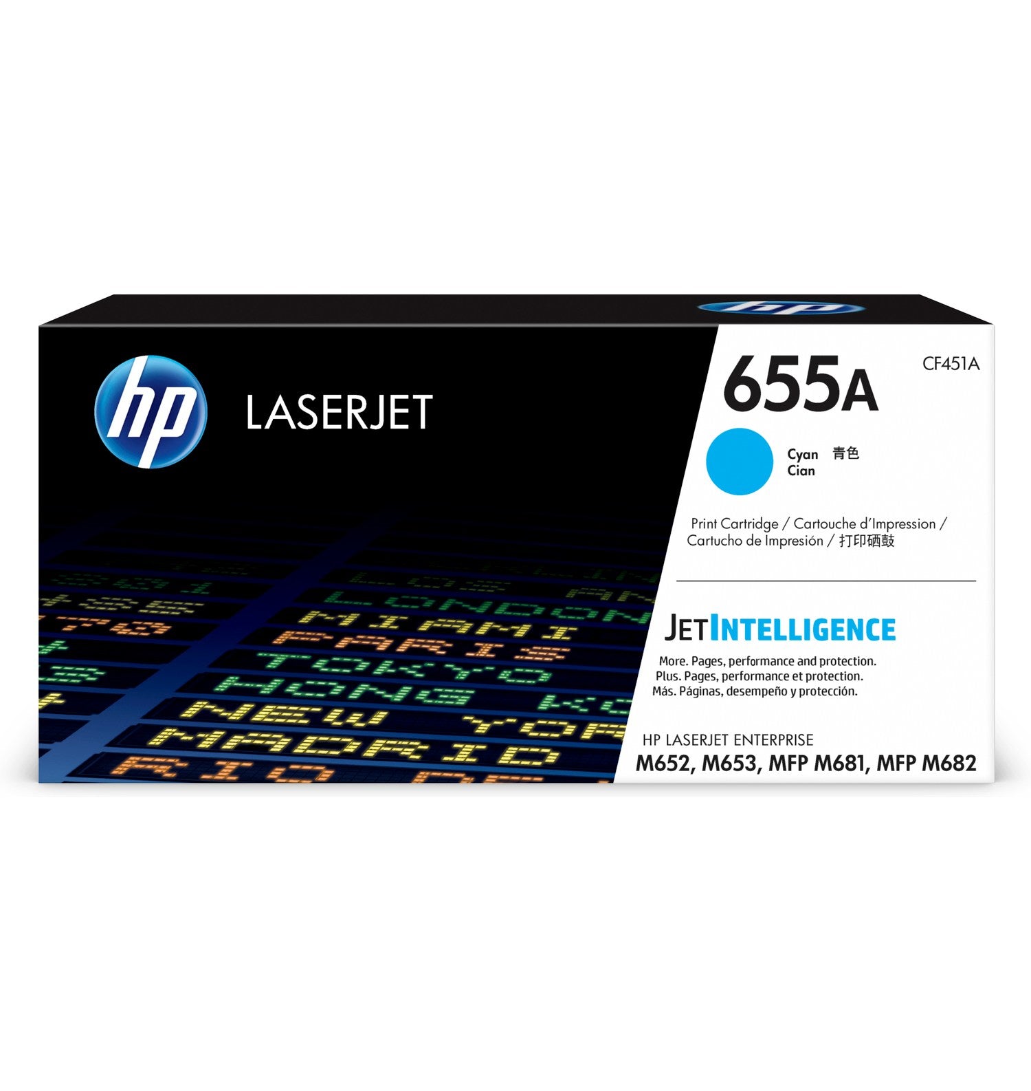 HP 655A CMYK Toner – Original –  (CMYK) – 12'500/10'500 Seiten – für HP M682/M681