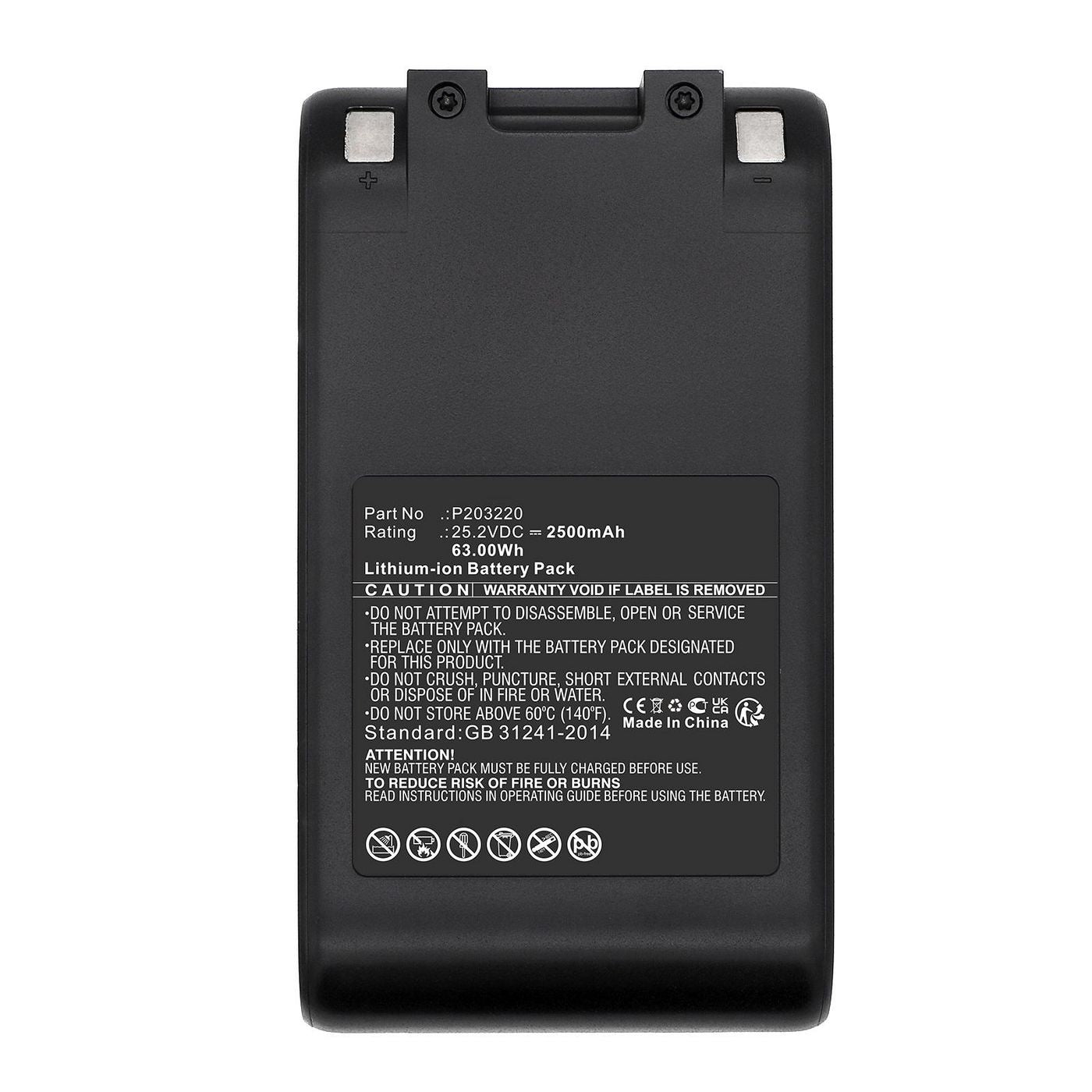 CoreParts Akku 25,2 V 2500 mAh 63,00 Wh – für Dreame Staubsauger
