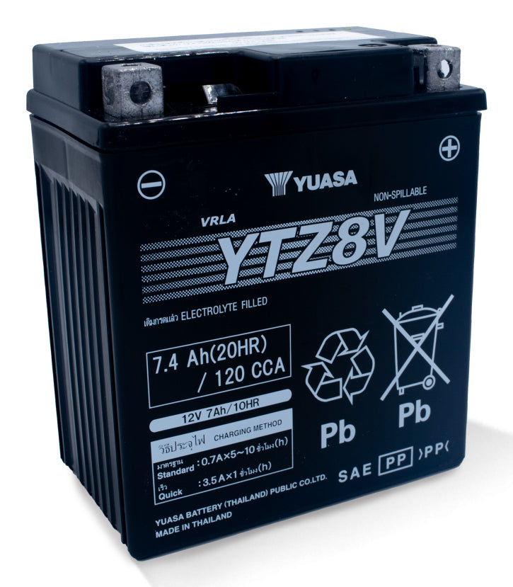 Yuasa Ersatzakku YTZ8V – Blei (Pb) AGM, 7'400 mAh, 12 V