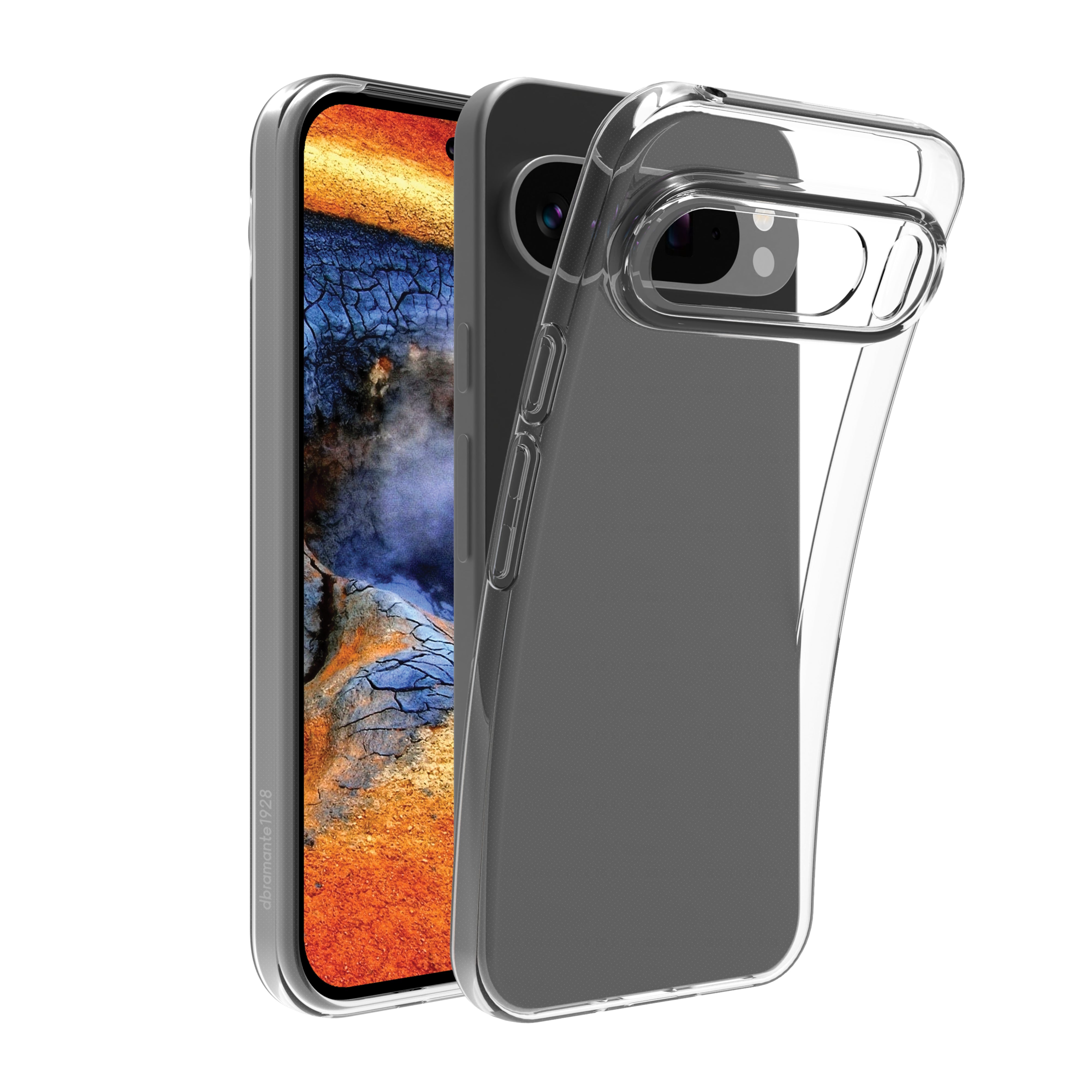 dbramante1928 Backcover – für Google Pixel 9 Pro XL, Recycling-Kunststoff, transparent, bis 1,2 m sturzsicher