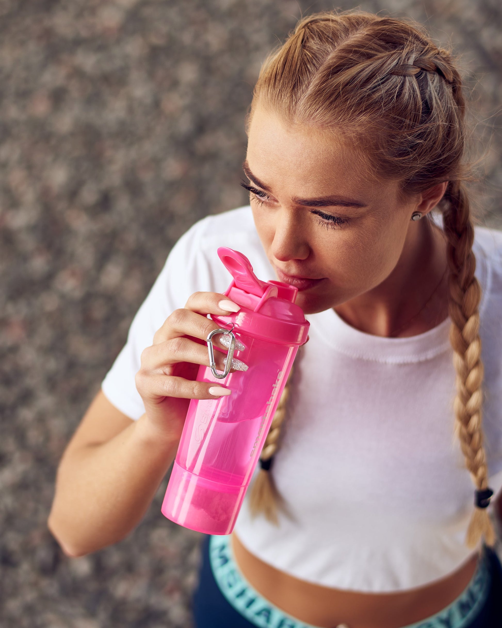 Smartshake Slim Shaker 500 ml – auslaufsicher, Kunststoff, Sportdeckel