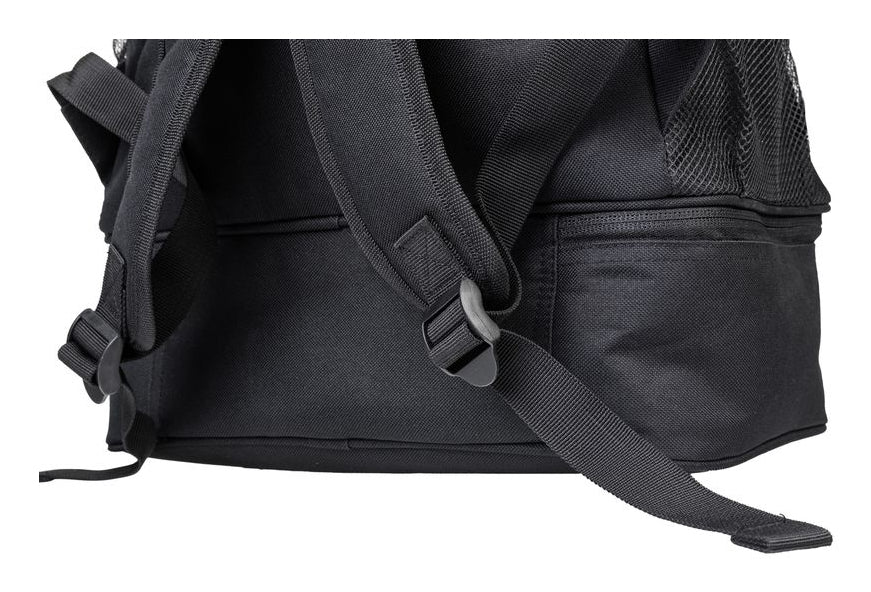 KOOR Sportrucksack F02643 – 30 l, mit Ballnetz, 600D Polyester – Schwarz, 435 × 235 × 310 mm
