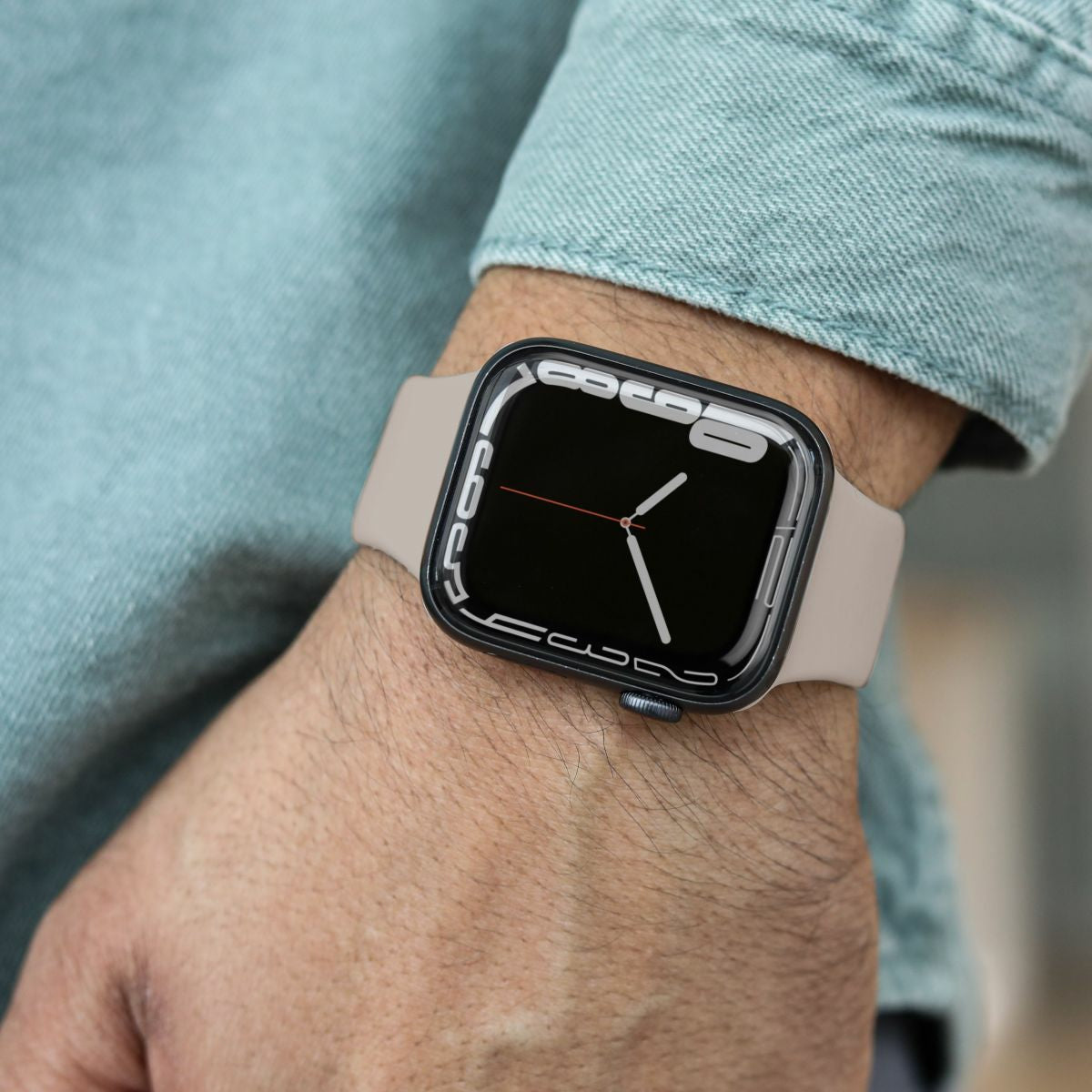 Vonmählen Classic Band Case 1 – Armband – für Apple Watch 38/40/41 mm, Creme, Silikon