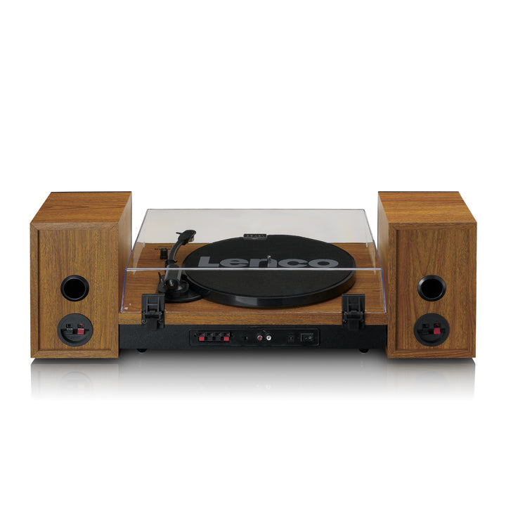 Lenco LS-310WD – Plattenspieler (Riemenantrieb, manuell), Bluetooth, 33⅓/45 U/min – Holz