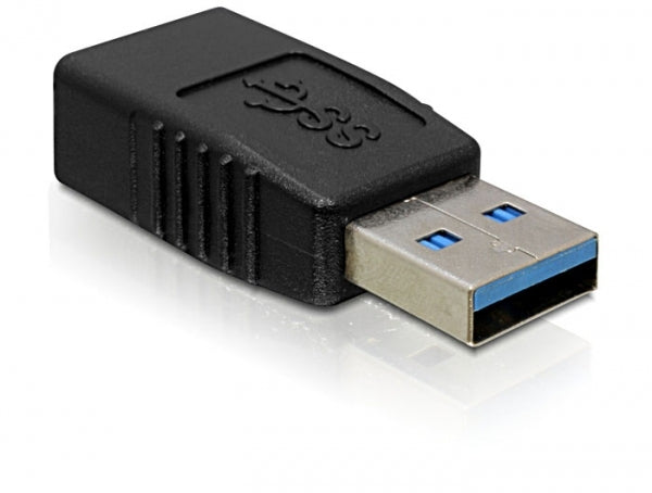 DeLOCK USB-Adapter USB-A auf USB-A – USB 3.2 Gen 1 (5 Gbit/s) – Schwarz