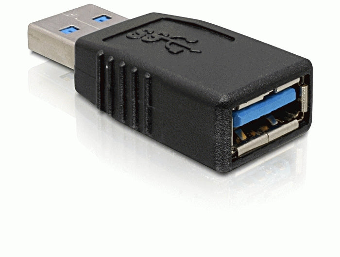 DeLOCK USB-Adapter USB-A auf USB-A – USB 3.2 Gen 1 (5 Gbit/s) – Schwarz