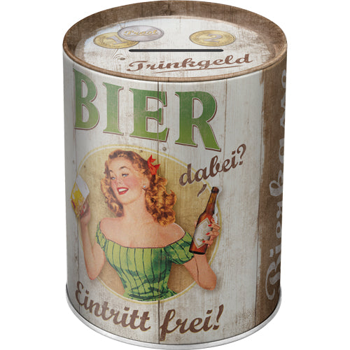 Nostalgic Art Spardose Person – Metall, Mehrfarbig – Ø 10 × 13 cm