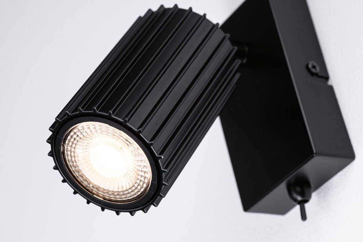 Paulmann Wandleuchte Lirena – 10 W, dimmbar, schwarz, ohne Leuchtmittel