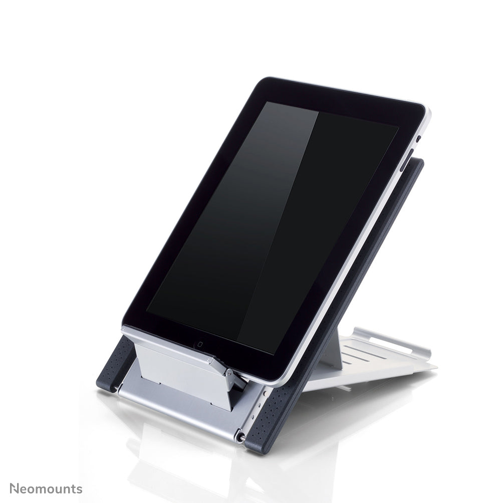 Neomounts Laptop-Ständer – bis 22"/5 kg, höhenverstellbar, neigbar – Silber
